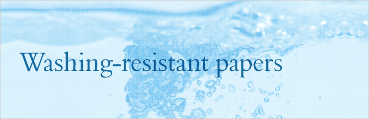 Washing-resistant papers