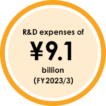 R&D expenses of ¥7.6 billion FY2021/3