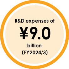 R&D expenses of ¥9.0 billion FY2024/3