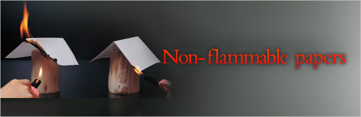 Non-flammable papers