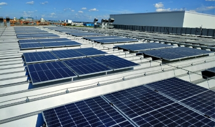 Photovoltaic panels introduced at the Kumagaya Plant